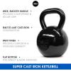 Yes4All Solid Cast Iron Kettlebell Weights Set – Great for Full Body Workout and Strength Training – Kettlebell 80 lbs (Black)