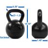 Yes4All Solid Cast Iron Kettlebell Weights Set – Great for Full Body Workout and Strength Training – Kettlebell 80 lbs (Black)