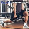 Yes4All Solid Cast Iron Kettlebell Weights Set – Great for Full Body Workout and Strength Training – Kettlebell 80 lbs (Black)