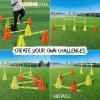 Yes4All Speed and Agility Training Equipment Set – Hurdles and Cones for Athletes in Soccer, Basketball, Football(A. 8 Green/ Orange Cones + 4 Bars)