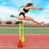 Yes4All Speed and Agility Training Equipment Set – Hurdles and Cones for Athletes in Soccer, Basketball, Football(A. 8 Green/ Orange Cones + 4 Bars)