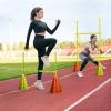 Yes4All Speed and Agility Training Equipment Set – Hurdles and Cones for Athletes in Soccer, Basketball, Football(B. 8 Green/ Orange Cones + 12 Bars)