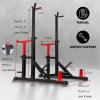 Yes4All Squat Rack for Home Gym, Adjustable Barbell Stand Rack, Multi-Function Weight Lifting, Dip Bar Station, Bench Press Rack Stand, Weight Plate Storage – Capacity Up to 600LBS(Adjustable Squat Rack – Black & Red – 690 lbs)