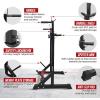 Yes4All Squat Rack for Home Gym, Adjustable Barbell Stand Rack, Multi-Function Weight Lifting, Dip Bar Station, Bench Press Rack Stand, Weight Plate Storage – Capacity Up to 600LBS(Barbell Squat Rack – Red – 550 lbs)