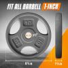 Yes4All Standard 1-Inch Grip Weight Plates, Cast Iron with Multiple Sizes from 2.5 lb to 35 lb for Strength Training, Weightlifting & Muscle Toning(A. 4x10LB)