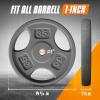 Yes4All Standard 1-Inch Grip Weight Plates, Cast Iron with Multiple Sizes from 2.5 lb to 35 lb for Strength Training, Weightlifting & Muscle Toning(F. 35LB)