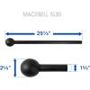 Yes4All Steel Mace Bell for Strength Training, Support Full Body, Muscles, Shoulder, Grips & Forearms Workouts, Stretching 5, 7, 10, 15, 20, 25, 30 LB For Woman & Man(A. Black 5lbs)