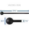 Yes4All Steel Mace Bell for Strength Training, Support Full Body, Muscles, Shoulder, Grips & Forearms Workouts, Stretching 5, 7, 10, 15, 20, 25, 30 LB For Woman & Man(E. Black 20lbs)