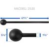 Yes4All Steel Mace Bell for Strength Training, Support Full Body, Muscles, Shoulder, Grips & Forearms Workouts, Stretching 5, 7, 10, 15, 20, 25, 30 LB For Woman & Man(F. Black 25lbs)