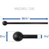 Yes4All Steel Mace Bell for Strength Training, Support Full Body, Muscles, Shoulder, Grips & Forearms Workouts, Stretching 5, 7, 10, 15, 20, 25, 30 LB For Woman & Man(B. Black 7lbs)
