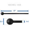 Yes4All Steel Mace Bell for Strength Training, Support Full Body, Muscles, Shoulder, Grips & Forearms Workouts, Stretching 5, 7, 10, 15, 20, 25, 30 LB For Woman & Man(C. Black 10lbs)