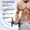 Yes4All Thick Dumbbell Handles Grips, Firm Rubber Barbell Grips, Great for Increasing Forearm Strength, Weightlifting, Muscle Building, Cable Attachments(Blue)