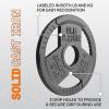 Yes4All Tri-Grip Handles Cast Iron Olympic Weight Plates, 2-Inch Weight Plates for Weight Lifting with Smooth and Durable Finish, Suitable for Strength Training Exercises (Single, Pair and Set)(B. 5LB (Single – Gray))