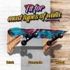 Yes4All Unique Wooden Skateboard Rack, Wall Mounted Longboard Storage for Home Decor and Garage Organizer(A. Wooden Skate Wall Rack – Multicolor)