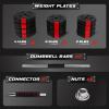 Yes4All Upgraded 44lbs/66lbs Pair Adjustable Weights Dumbbells Set, Free Weights Dumbbells Set with Connector, Cement Mixture(44lbs + Connector)