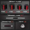 Yes4All Upgraded 44lbs/66lbs Pair Adjustable Weights Dumbbells Set, Free Weights Dumbbells Set with Connector, Cement Mixture(66lbs + Connector)