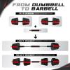 Yes4All Upgraded 44lbs/66lbs Pair Adjustable Weights Dumbbells Set, Free Weights Dumbbells Set with Connector, Cement Mixture(66lbs + Connector)