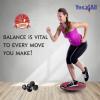 Yes4All Upgraded Wobble Balance Board, 16.34″ TPE Non-slip, Stability Board for Home Gym, Standing Desk & Physical Therapy(F. Sugar Plum)