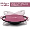 Yes4All Upgraded Wobble Balance Board, 16.34″ TPE Non-slip, Stability Board for Home Gym, Standing Desk & Physical Therapy(F. Sugar Plum)