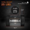 Yes4All Urethane Dumbbell with Anti-Slip Knurled Handle 5-50 LB for Muscle Building – Sold Individually(E. 25 Pounds)