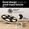 Yes4All Versatile Wooden Wobble Balance Board, Balance Trainer for Mobility Training, Standing Desk, Core Training, Exercise Balance Stability Trainer(C. Wooden Balance Board – Black – Car Wheel Design)