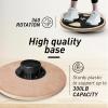 Yes4All Versatile Wooden Wobble Balance Board, Balance Trainer for Mobility Training, Standing Desk, Core Training, Exercise Balance Stability Trainer(C. Wooden Balance Board – Black – Car Wheel Design)