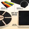 Yes4All Versatile Wooden Wobble Balance Board, Balance Trainer for Mobility Training, Standing Desk, Core Training, Exercise Balance Stability Trainer(K. Combo Takes Challenge)