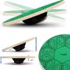 Yes4All Versatile Wooden Wobble Balance Trainer Board with 360 Degree Rotation(F. Wooden Balance Board – Turquoise Cube)