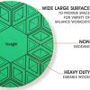 Yes4All Versatile Wooden Wobble Balance Trainer Board with 360 Degree Rotation(F. Wooden Balance Board – Turquoise Cube)
