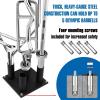 Yes4All Vertical Storage Rack, Home Gym Organizer, Barbell & Dumbbell Rack for 2-inch Olympic & Curl Bars(A. 5 Bar – Black)