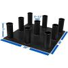 Yes4All Vertical Storage Rack, Home Gym Organizer, Barbell & Dumbbell Rack for 2-inch Olympic & Curl Bars(B. 9 Bar -Black)