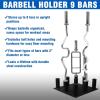 Yes4All Vertical Storage Rack, Home Gym Organizer, Barbell & Dumbbell Rack for 2-inch Olympic & Curl Bars(B. 9 Bar -Black)