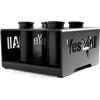 Yes4All Vertical Storage Rack, Home Gym Organizer, Barbell & Dumbbell Rack for 2-inch Olympic & Curl Bars(C. Black)