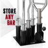 Yes4All Vertical Storage Rack, Home Gym Organizer, Barbell & Dumbbell Rack for 2-inch Olympic & Curl Bars(D. Barbell Holder & T Bar Row)