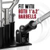 Yes4All Vertical Storage Rack, Home Gym Organizer, Barbell & Dumbbell Rack for 2-inch Olympic & Curl Bars(D. Barbell Holder & T Bar Row)