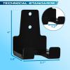 Yes4All Vertical Wall Mounted Olympic Barbell Holder, Barbell Storage Rack, Hanging Barbell Rack for Home Fitness Equipment(Black Vertical Wall Mounted – 1 Bar)