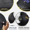 Yes4All Wall Ball, Soft Leather Weighted Iron Sand Ball for Dynamic Multifunctional Exercise, 6 LB – 30 LB(A. Black)