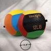 Yes4All Wall Ball, Soft Leather Weighted Iron Sand Ball for Dynamic Multifunctional Exercise, 6 LB – 30 LB(C. Premium Vibrant)