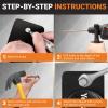 Yes4All Wall Mounted Weight Plate Holder – Fit 2inch Olympic Weight Plates, Protective Rubber Pad(B. Set Weight Plate Holder – (4pcs))