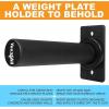 Yes4All Wall Mounted Weight Plate Holder – Fit 2inch Olympic Weight Plates, Protective Rubber Pad(E. Weight Plate Holder – Single)