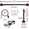 Yes4All Weight Plate Loading Pin 1 inch and 2 inch, Fitness LAT Cable Pulley System Gym, Heavy Duty Gym Equipment for Home with Tricep Rope Cable Attachment(F. (Black) For 1 & 2 inch Weight Plate: Pulley System with Loading Pin + Tricep Rope)
