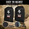 Yes4All Weight Vest Plate 5.75/8.75/14/ 19.75LB Pairs, Weighted plates for vest, Tactical Plate, Weight Plate with Curved Ergonomic Design for Running, Heavy Workout(5.75LBS Pair – Black)