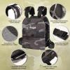 Yes4All Weight Vest Plate 5.75/8.75/14/ 19.75LB Pairs, Weighted plates for vest, Tactical Plate, Weight Plate with Curved Ergonomic Design for Running, Heavy Workout(F. UPGRADED – 20lbs- Vest with Plate – Black Camo)