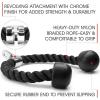 Yes4All Wide Grip Curl LAT Pull Down Bar Attachments Rubber Handgrips/Curl Bar/Press Down for Cable Pulley System Machine(E. Tricep Rope + Single D Handle)