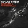 Yes4All Wide Grip LAT Pull Down Bar Attachments with Rubber Handles/Curl LAT Pulldown Attachment for Gym Equipment, Press Down Bar/Cable Attachment Rubber Handgrips