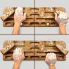 Yes4All Wooden Hang Board/Climbing Board for Doorway – Hand Strengthener Equipment for Training Finger, Grip and Pull Up(A. Espresso – Upgraded)
