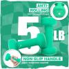 Yes4All Wrist & Ankle Weights Pair 1lb -10lbs, Adjustable Strap for Walking, Jogging, Pilates, Gym Fitness Workout for Women, Men(I. Combo Wrist Weight (2.5lbs x2) + Dumbbell (5lbs x 2) – Green)