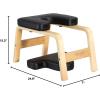 Yes4All Yoga Headstand Bench with PU Pads Thickness Foam, Wooden Yoga Inversion Chair for Balance Training,Core Strengthening – P.A.(A. Black)