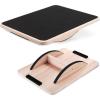 Yes4All 350LBS Professional Wooden Balance Board for Leg Workout, Anti-Slip Rocker Board, Wobble Board for Standing Desk(A. Black)