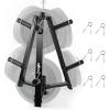 Yes4All 6 Pegs & 4 Barbell Storage Racks Load Up to 1190 LBS – Wall Mounted Weight Plate Tree & Barbell Holder(C. 3-Leg (Black))